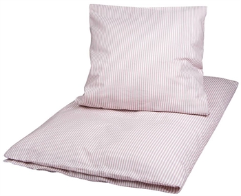 Junior sengetøj 100x140 cm - Stripe Rose - 100% økologisk bomuld - Müsli