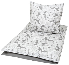 Junior sengetøj 100x140 cm - Blooming Grey - 100% økologisk bomuld - Müsli