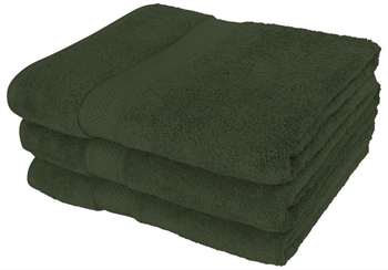 Håndklæde egyptisk bomuld - Badelagen 100x150cm - Mørkegrøn - Luksus håndklæder fra By Borg