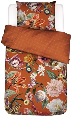 Caramel sengetøj 140x220 cm - Filou Caramel - Dobbeltsidet design - Sengetøj i 100% Bomuldssatin - Essenza 