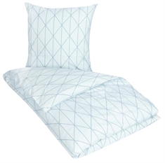 Dobbelt sengetøj 200x200 cm - Graphic Blue - Lys blå - 100% Bomuld