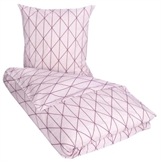 Dobbelt sengetøj 200x200 cm - Graphic - Rose - 100% Bomuld