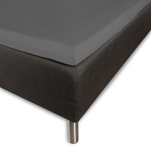 Blødt kuvertlagen 140x210 - 100% bomuldssatin - 8 cm i højden - Gråt lagen til topmadras - By Night satin lagen