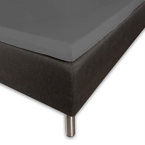 Blødt kuvertlagen 90x200 - 100% bomuldssatin - 8 cm i højden - Gråt lagen til topmadras - By Night satin lagen