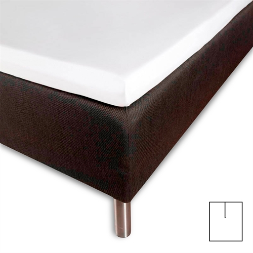 Kuvertlagen med U-split 180x215cm - Splitlængde 80 cm - Hvid - 100% Bomuldssatin