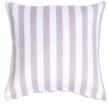 Pudebetræk 60x63 cm - Nordic Stripe Lavendel - Lavendel og Hvid - 100% Bomuldssatin 