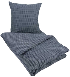 Blåt sengetøj 140x220 cm - Sengetøj med cirkler - Cirkel Dark blue - sengesæt i 100% Bomuld