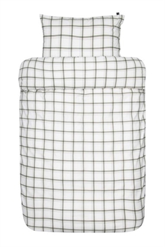 Ternet sengetøj 140x200 cm - Adam Grønt sengetøj - 100% bomuldsflonel - Høie sengetøj