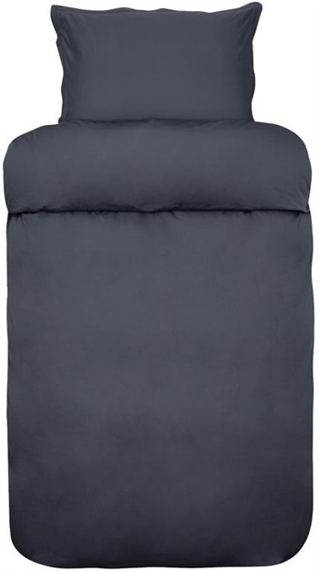 Blåt sengetøj 140x220 cm - Elegance - Ensfarvet sengetøj - 100% egyptisk bomuld - Sengesæt fra Høie