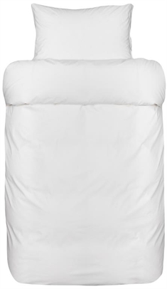 Hvidt sengetøj 140x220 cm - Royal - Ensfarvet sengetøj - Sengesæt i 60 % bambus / 40% bomuld - Høie 