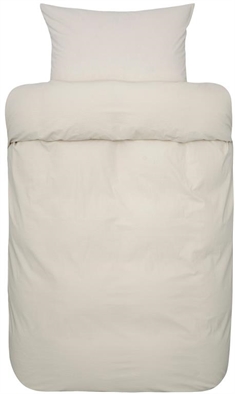 Dobbeltdyne sengetøj 200x220 cm - Lyra beige sengetøj - 100% økologisk bomuld - Høie