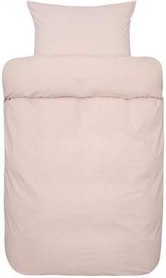 Rosa sengetøj 140x220 cm - Lyra Rosa - Ensfarvet sengesæt - 100% økologisk Bomuld - Høie