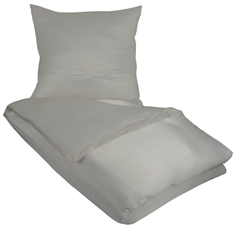 Silke sengetøj 140x220 cm - Gråt sengetøj - Ensfarvet sengetøj - 100% Silke - Butterfly Silk
