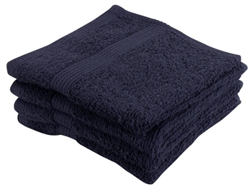 Vaskeklude 4-pak - 100% Blødt bomuld med høj absorberingsevne - 30x30 cm - Mørkeblå vaskeklude fra danske By Borg
