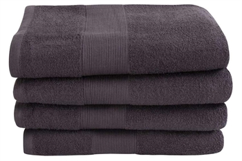 Badehåndklæde - 100% Blødt bomuld med høj absorberingsevne - 70x140 cm - antracit bade håndklæde fra danske By Borg