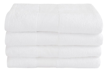 Badehåndklæde - 100% Blødt bomuld med høj absorberingsevne - 70x140 cm - Hvidt bade håndklæde fra danske By Borg