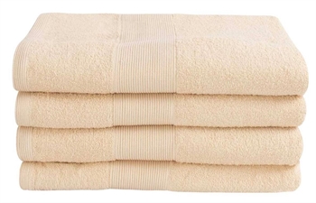 Badelagen - 100x150 cm - Creme - 100% Bomuld - Stort håndklæde fra By Borg