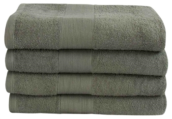 Badehåndklæde - 100% Blødt bomuld med høj absorberingsevne - 70x140 cm - Støvet grøn bade håndklæde fra danske By Borg
