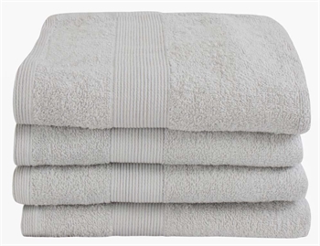 Håndklæde - 100% Blødt bomuld med høj absorberingsevne - 50x100 cm - Lysegrå håndklæde fra danske By Borg