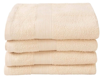 Gæstehåndklæde - 100% Blødt bomuld med høj absorberingsevne - 40x60 cm - Creme farvet håndklæde fra danske By Borg