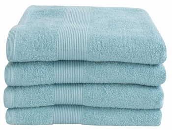 Håndklæde - 100% Blødt bomuld med høj absorberingsevne - 50x100 cm - Blåt håndklæde fra danske By Borg