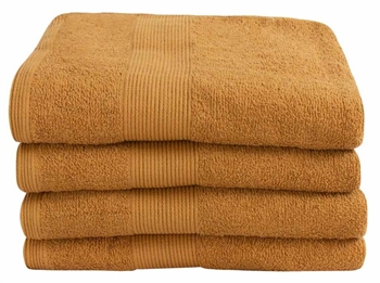 Håndklæde - 100% Blødt bomuld med høj absorberingsevne - 50x100 cm - Karry farvet håndklæde fra danske By Borg