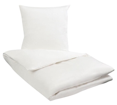 Bambus sengetøj 140x220 cm - Hvidt sengetøj - Sengesæt med satinvævning - 100% Bambus - Nature By Borg