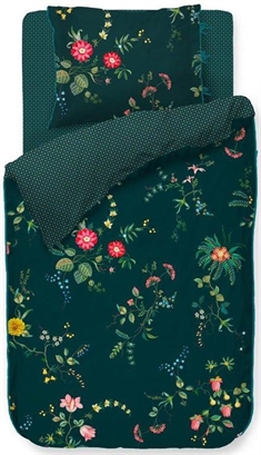 Blomstret sengetøj 140x220 cm - Fleur Grandeur - Blue - Dobbeltsidet sengesæt - 100% bomuld - Pip Studio