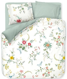 Blomstret sengetøj 200x220 cm - Fleur Grandeur - Hvidt sengetøj - 2 i 1 design - 100% bomuld - Pip Studio