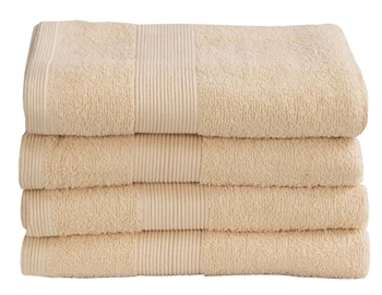 Håndklæde - 50x100 cm - Creme - 100% Bomuld - Frotte håndklæde fra By Borg