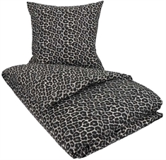 Sengetøj dobbeltdyne 200x200 cm - Leopard plettet sengesæt - 100% Bomuld - Borg Living dobbeltdyne betræk