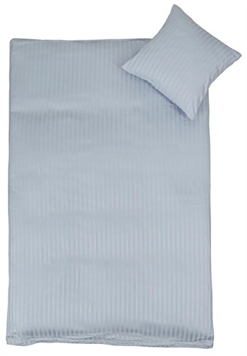 Junior sengetøj 100x140 cm - Lyseblå junior sengesæt - 100% bomuldssatin