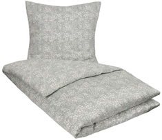 Blomstret sengetøj 240x220 - King size - Small flowers - Støvet grøn - 100% Bomuldssatin sengetøj