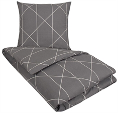 Sengetøj 140x220 cm - Lisbeth - Gråt sengetøj - 100% Bomuld - Nordstrand Home sengesæt