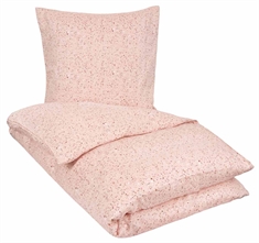 Peach sengetøj 140x220 cm - Bomuldssatin sengetøj - Ferskenfarvet sengesæt - By Night