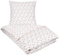 Hvidt sengetøj 140x220 cm - Sengelinned med mønster - Blomstret sengetøj  - By Night