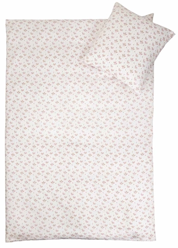 Junior sengetøj 100x140 cm - Summer white - 100% Bomuldssatin - By Night sengesæt 