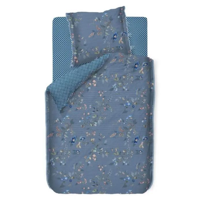 Blomstret sengetøj - Kawai Flower Blue - Sengelinned med dobbeltsidet design - 100% bomuld - Pip Studio