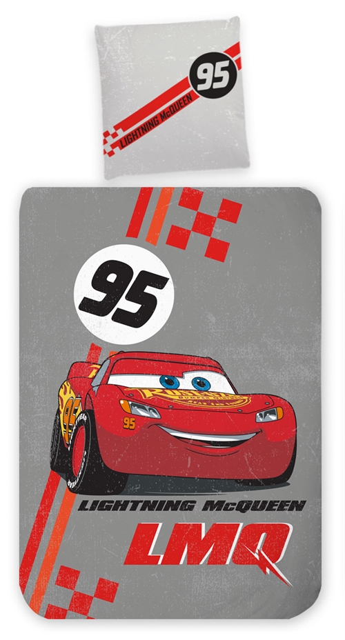 Cars sengetøj - 140x200 cm - Cars - Lynet Mc Queen sengesæt - 100% bomuld