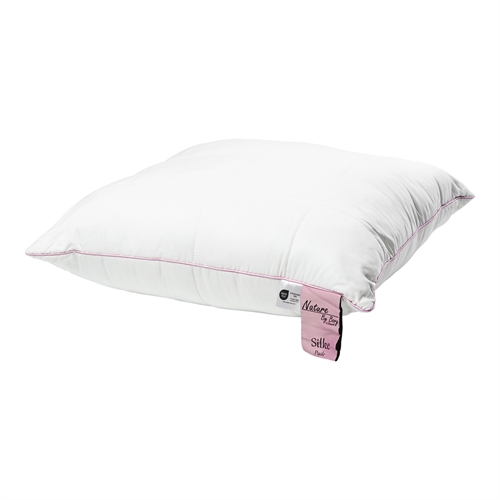Silkepude med perfekt støtte - 100% Blødt bambus bolster - 50x60 cm - 3 kammer hovedpude - Nature By Borg pude