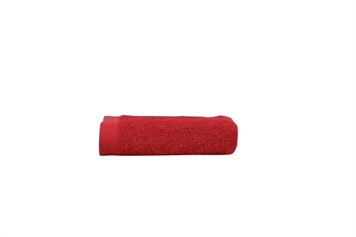 Gæstehåndklæde - 100% Blødt bomuld med høj absorberingsevne - 40x60 cm - Rødt håndklæde fra danske By Borg