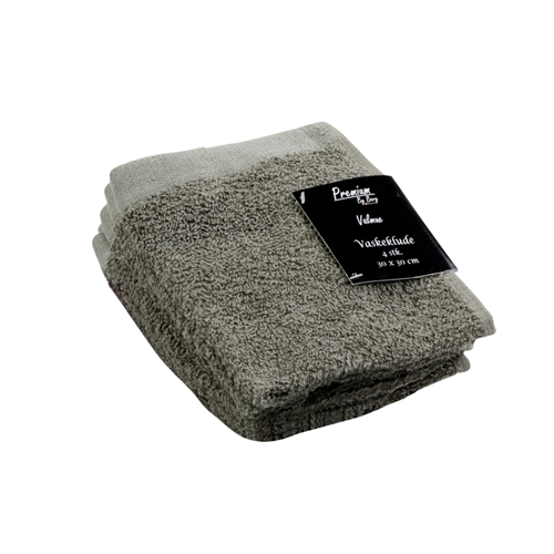 Vaskeklude 4-pak - 100% Blødt bomuld med høj absorberingsevne - 30x30 cm - Lysegrønne vaskeklude fra danske By Borg