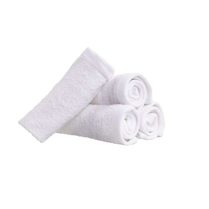 Vaskeklude 4-pak - 100% Blødt bomuld med høj absorberingsevne - 30x30 cm - Hvide vaskeklude fra danske By Borg