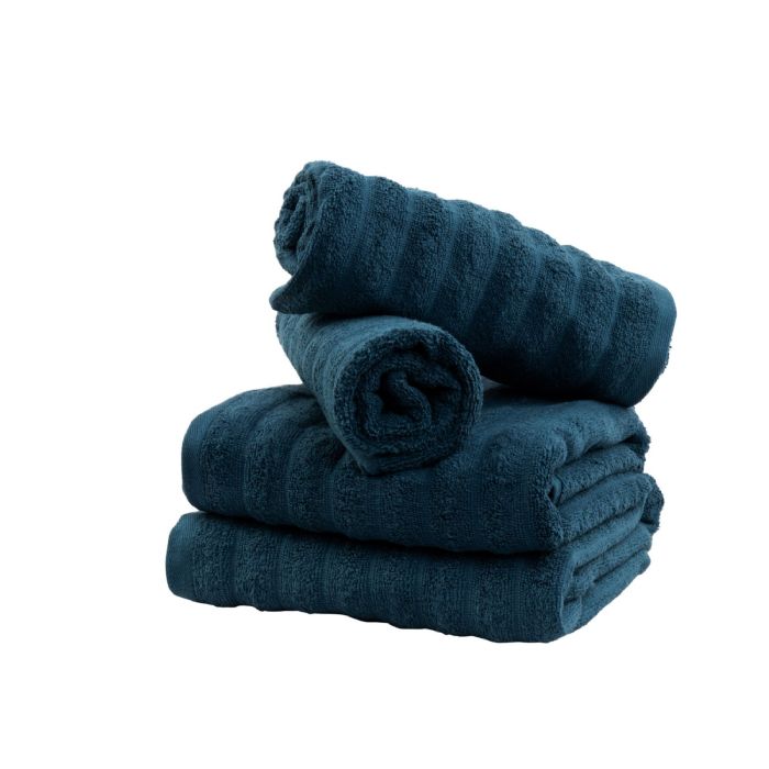 Badehåndklæder 2 stk. i 100% kæmmet bomuld - Bløde blå håndklæder 70x140 cm fra Borg Living