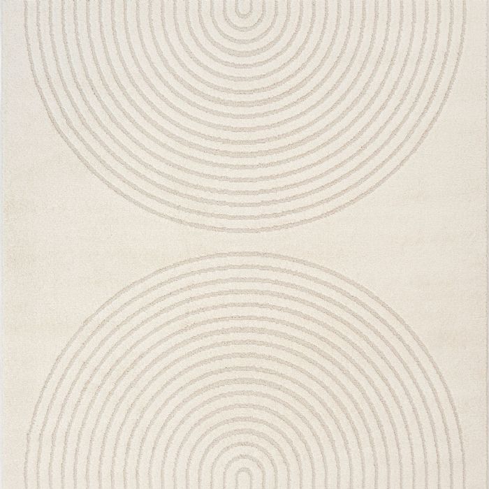 Gulvtæppe - 240x340 cm - Vævet - Cremefarvet med mønster - Eclipse - Nordstrand Home