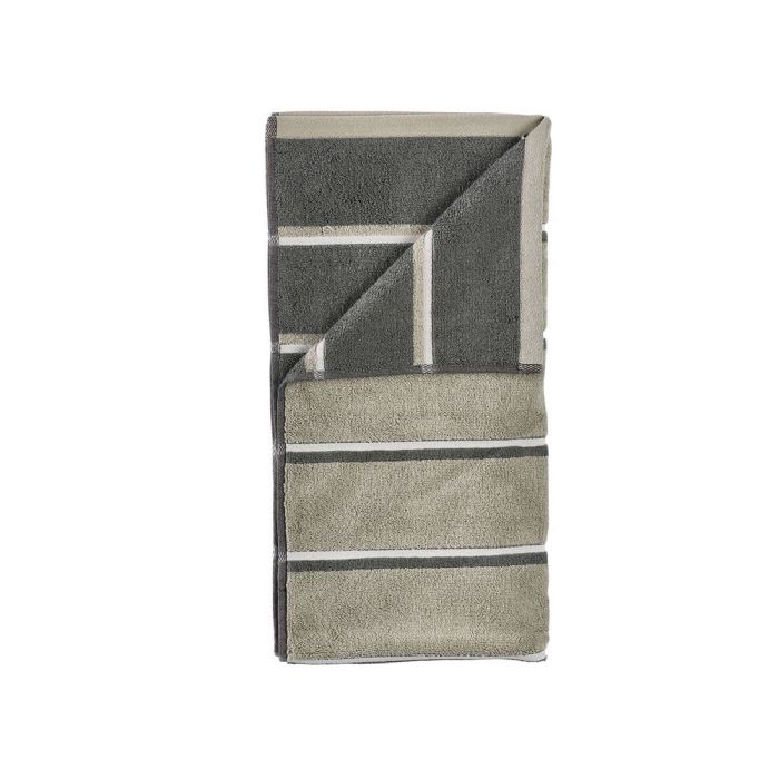 Håndklæde - 100% bomuld - Badehåndklæde 70x140 cm - Zone Denmark Sauna - Stribet Olive