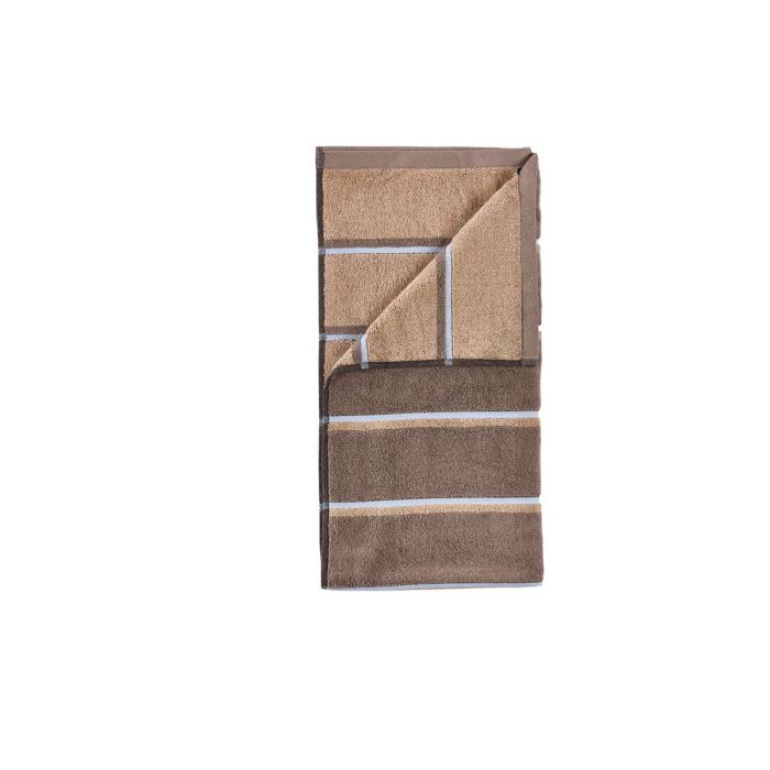Håndklæde - 100% bomuld - 50x100 cm - Zone Denmark Sauna - Stribet Taupe