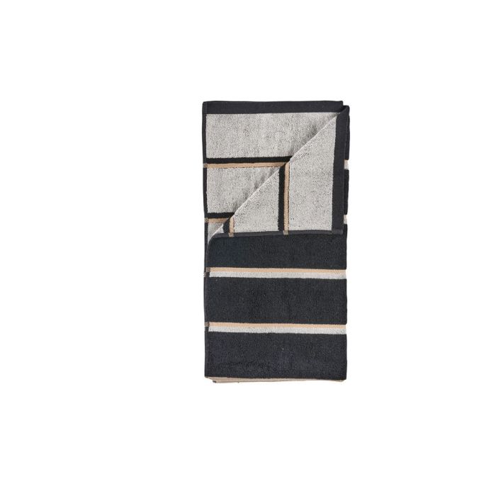 Håndklæde - 100% bomuld - 50x100 cm - Zone Denmark Sauna - Stribet Black