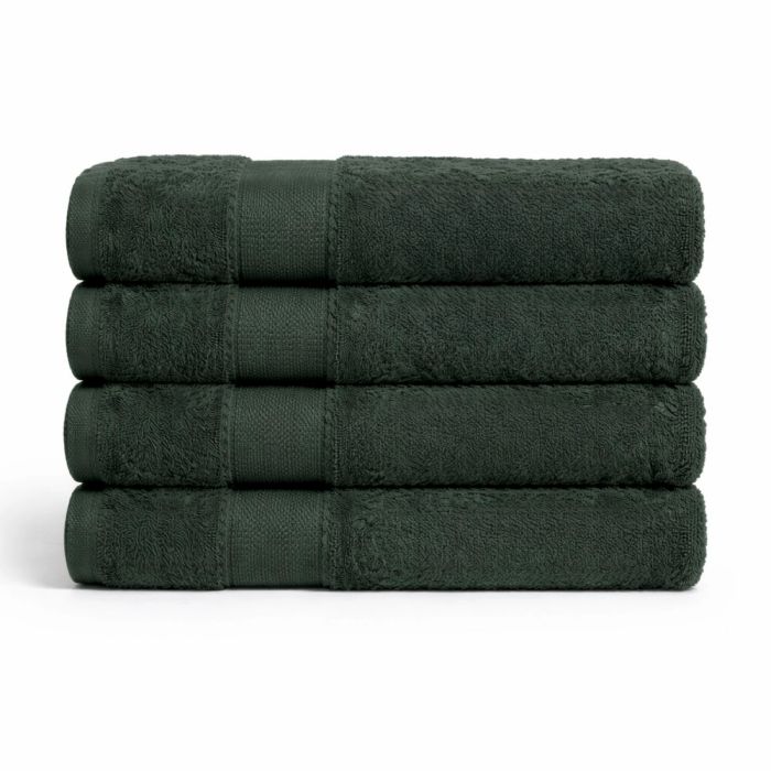 Egyptisk bomulds håndklæde - 100% egyptisk bomuld - Badehåndklæde 70x140 cm - Orkidé - Mørkegrøn