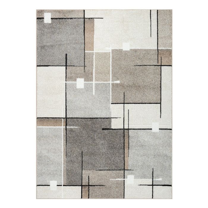 Gulvtæppe  - 140x200 cm - Beige med mønster - Thales - Nordstrand Home